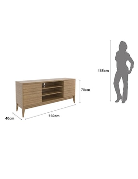 Mueble de tv armable Moderno Darady de MDP