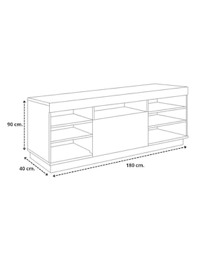 Mueble de tv armable Hogare de melamina