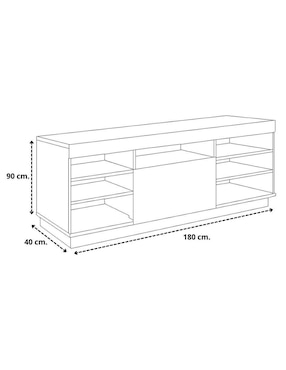 Mueble de tv armable Hogare de melamina