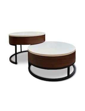 Set mesa de centro Casoria Rosmarino Concept de madera parota