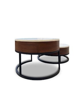 Set mesa de centro Casoria Rosmarino Concept de madera parota