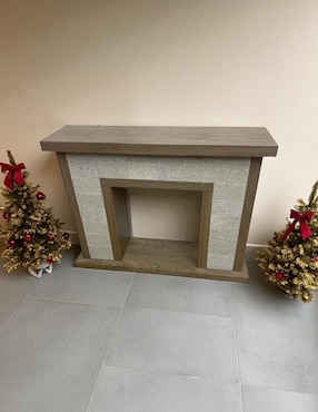 Chimenea decorativa Lemich de chapa madera