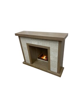 Chimenea decorativa Lemich de chapa madera