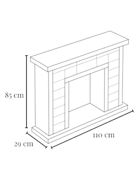 Chimenea decorativa Lemich de chapa madera