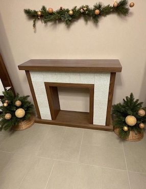 Chimenea decorativa Lemich de chapa madera