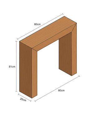 Consola Lemich de chapa madera