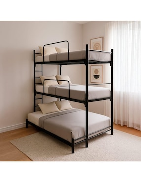 Litera Midal Atlas del Descanso de metal individual-matrimonial