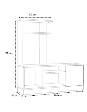 Mueble de tv armable Hogare de melamina