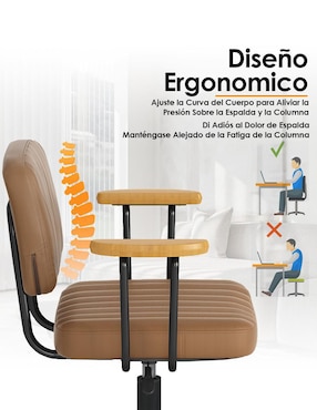 Silla de escritorio no aplica furniturer "de" vinipiel