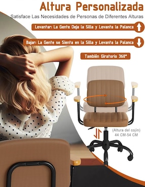 Silla de escritorio no aplica furniturer "de" vinipiel