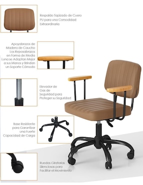 Silla de escritorio no aplica furniturer "de" vinipiel
