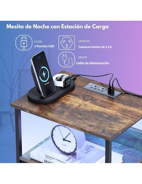 Mesa auxiliar armable Gomyhome de MDF y madera