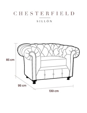 Sala 3 piezas Chesterfield Suli Muebles de piel