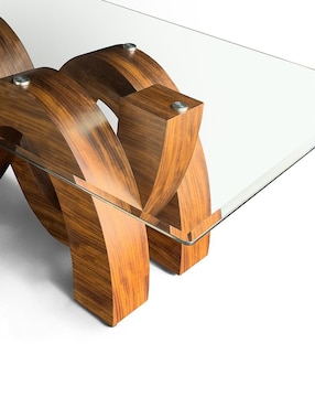 Comedor Always Mögu Muebles para 8 personas de cristal y madera