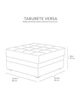 Taburete Versa Dicasa de tela