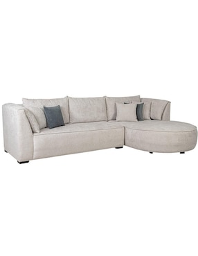 Sala modular derecha Sahar beige Ergo Confort de chenille