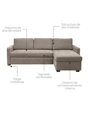 Sofá cama Relan de poliéster