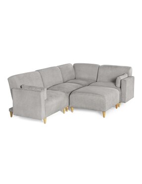 Sala modular zavian de 5 módulos memory foam reclinable a 3 posiciones Makora de chenille