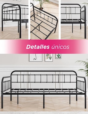 Base para cama armable railbed con barandal Vanlig de acero inoxidable Individual