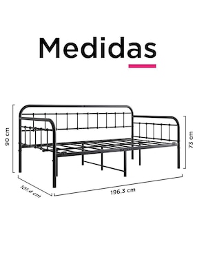 Base para cama armable railbed con barandal Vanlig de acero inoxidable Individual