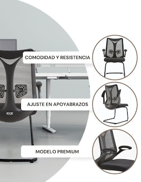 Juego de sillas 2 piezas Eke Life Home de mezcla de materiales adulto