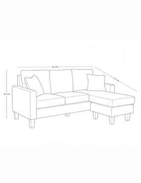 Sala modular Easy Living de poliéster