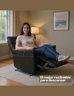 Reclinable eléctrico Blue Room de piel