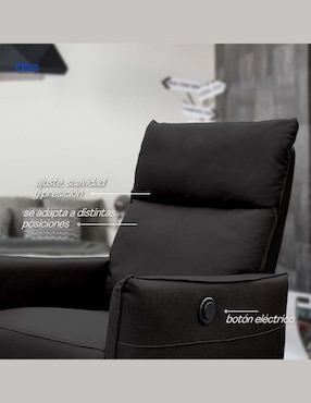 Reclinable eléctrico Blue Room de piel