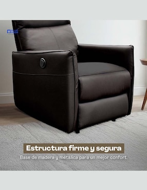 Reclinable eléctrico Blue Room de piel
