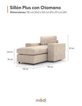 Juego de asiento con taburete Adapti plus Modi sofa