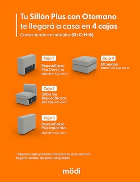 Juego de asiento con taburete Adapti plus modi sofa