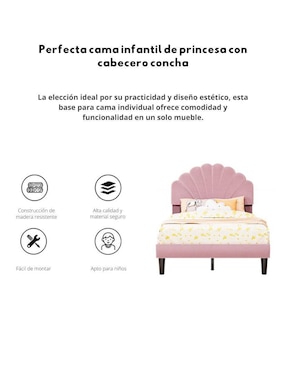 Base para cama armable Fabato de acero individual