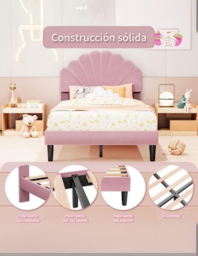 Base para cama armable Fabato de acero individual
