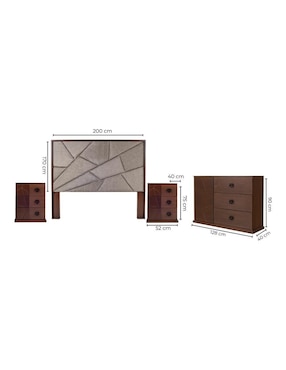 Set recámara Sochic Euphoria de MDF