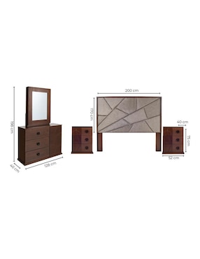 Set recámara Sochic Euphoria de MDF