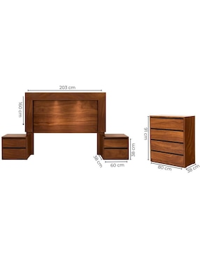 Set recámara Sochic Ddargos de MDF