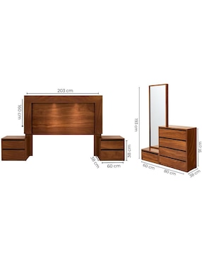 Set recámara Sochic Dargos de MDF