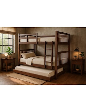 Litera Alabama Sochic de madera individual