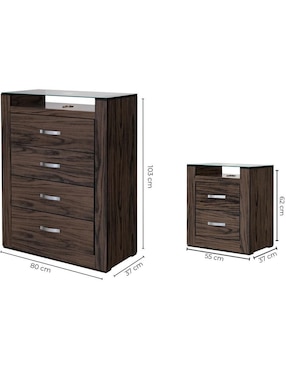 Set de buró Magnolia Kessa de MDF