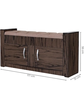 Pie de cama Kessa magnolia de madera
