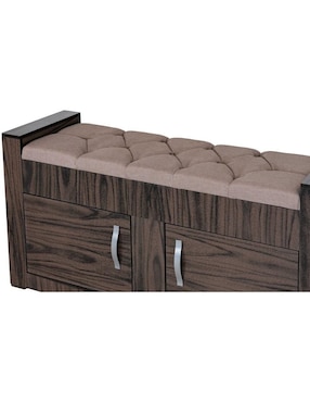 Pie de cama Kessa magnolia de madera