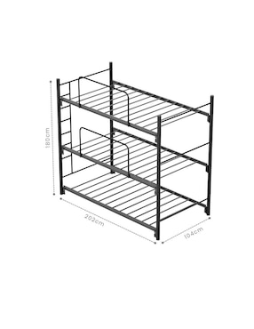 Litera triple Colonia Jaco de metal individual