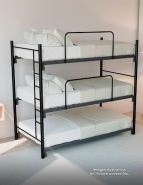 Litera triple Colonia Jaco de metal individual