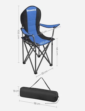 Silla plegable Sandy Songmics Home de acero