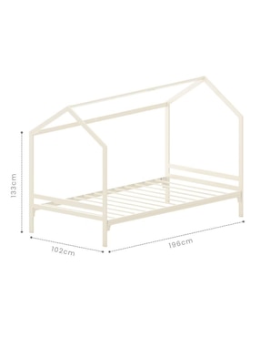 Cama baja infantil Luca Jaco de metal individual