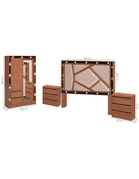 Set recámara Kessa Ankara de mdf