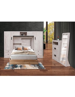 Set recámara Kessa Esmeralda de MDF