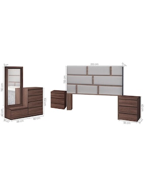 Set recámara Kessa Joya de MDF