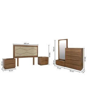 Set recámara kessa Marsella de MDF