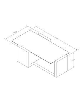 Mesa de centro Petro PH Muebles de madera nogal